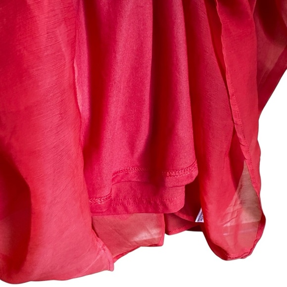 Love, Fire Orange Sheer Embroidered Caftan M - Picture 10 of 11